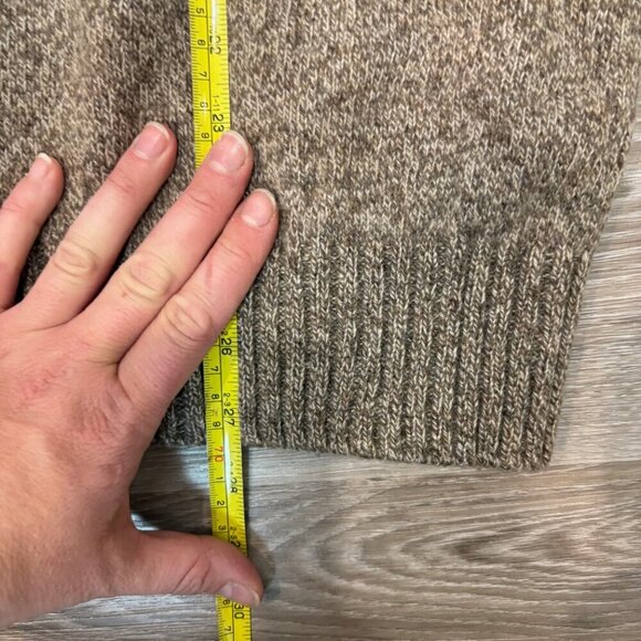 Black Brown Men's Wool Extra Soft Quarter-Zip Sweater sz XXL - Picture 4 of 8